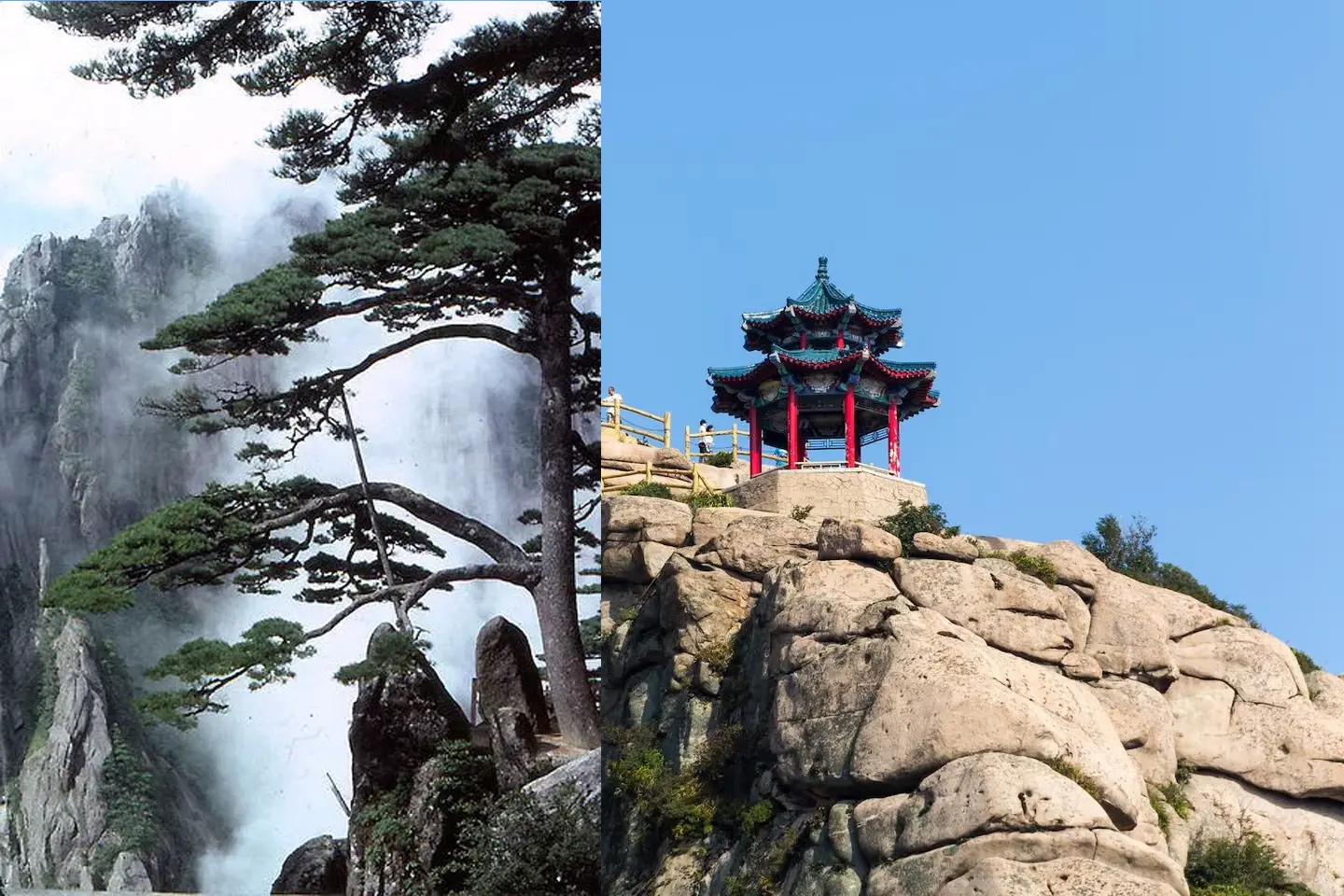 칭다오 노산과 천하제일경 황산 풍경